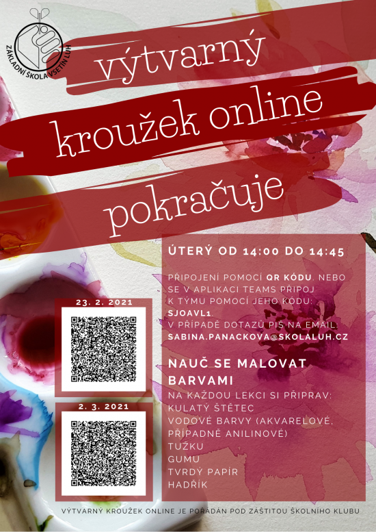 výtvarné kurzy online pokračují